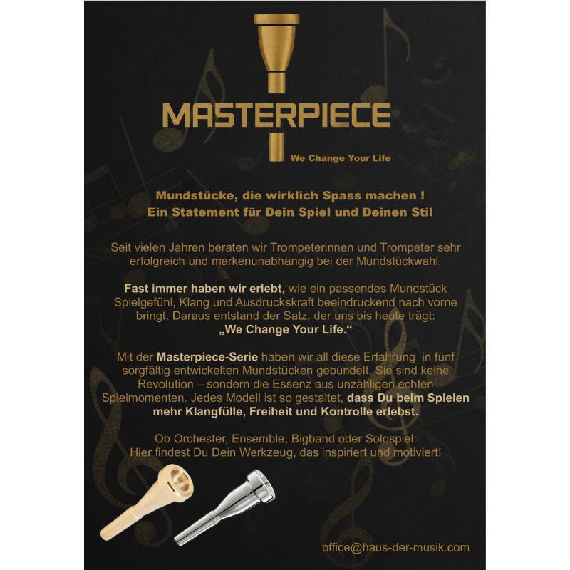 Masterpiece "FRESH" Trompeten Mundstück - 24k Gold