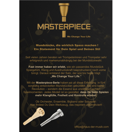 Masterpiece "CLASSIC" Trompeten Mundstück - Silver