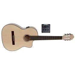 VGS E-Akustik Konzertgitarre Pro Natura Silver Samba