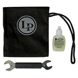 Latin Percussion Spannhaken & Stimmschraubenzubehör Accessory Pouch Pro mit LP227A Stimmschlüssel & LP238 Lug Lube